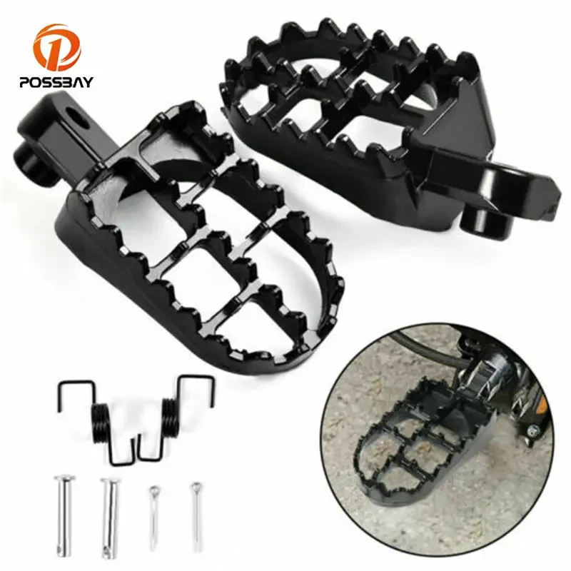 Universale Moto Alluminio Cnc Pedane Poggiapiedi Pedane Fit Kawasaki Klx 110 Yamaha Pw50 80 Bici Per Honda Xr Crf 50 70
