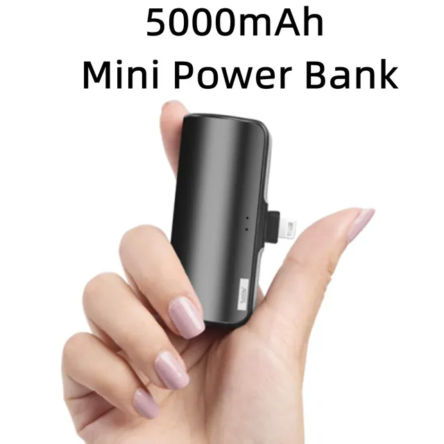 Mini Power Bank 5000mAh Portable Charging Powerbank Mobile Phone Spare External Battery PoverBank For iPhone Samsung Xiaomi 1