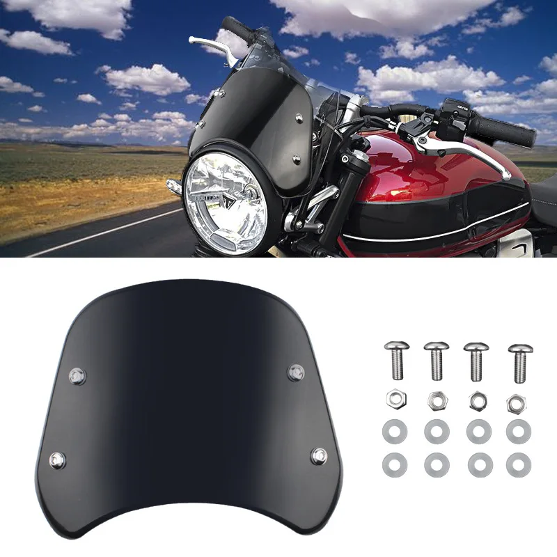 Windshield Deflector Motorcycle Retro Windshield Motorcycles 1pcs