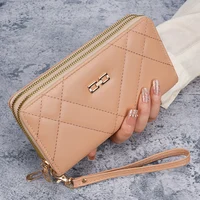 New ladies purse clutch bag fashion fresh large-capacity female purse explosions cross-border mobile phone coin purse rhombus. - Image 2