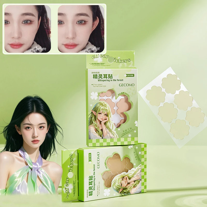 12 Patches Elf Ear Support Stickers Invisible Ear Corrector Earlobe Support Patches Elf Ear Makeup V-Face Stickers Easy Use