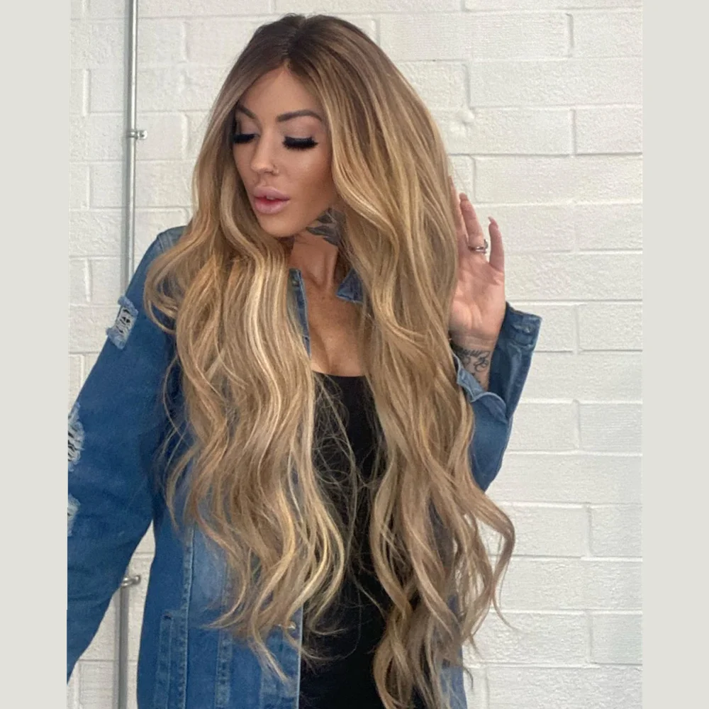 13x6 Lace Front Wigs Human Hair Pre Plucked Bleached Knots Highlights Ombre  Blonde Wet And Wavy Hd Lace Frontal Wigs Remy Hair - Lace Wigs - AliExpress