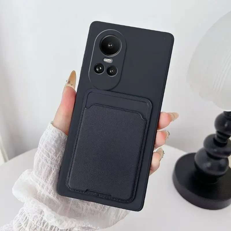 Candy Color Wallet Card Holder Phone Case