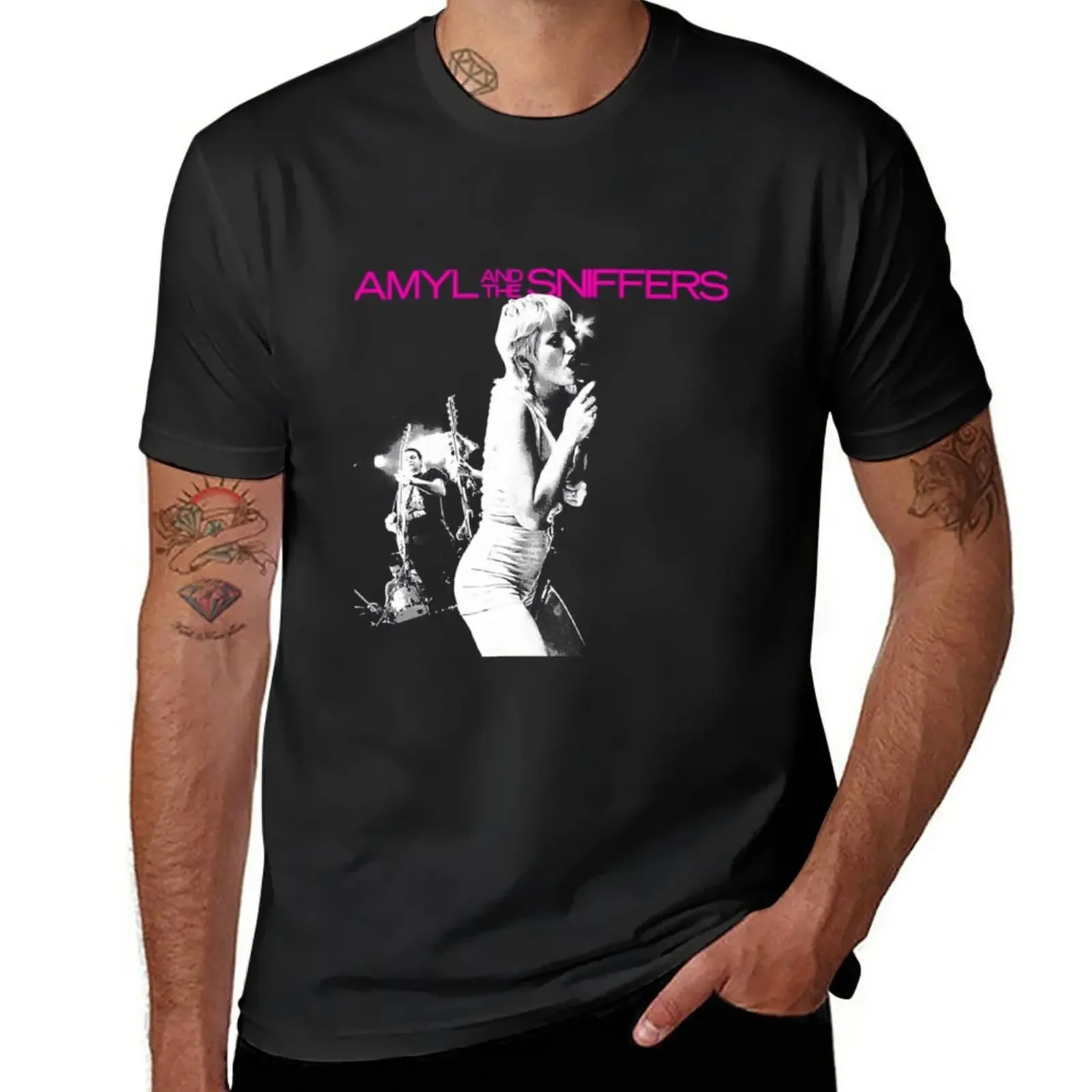Amyl And The Sniffers T-Shirt Asciugatura Rapida Cute Tops Plus Size Top Abbigliamento Uomo