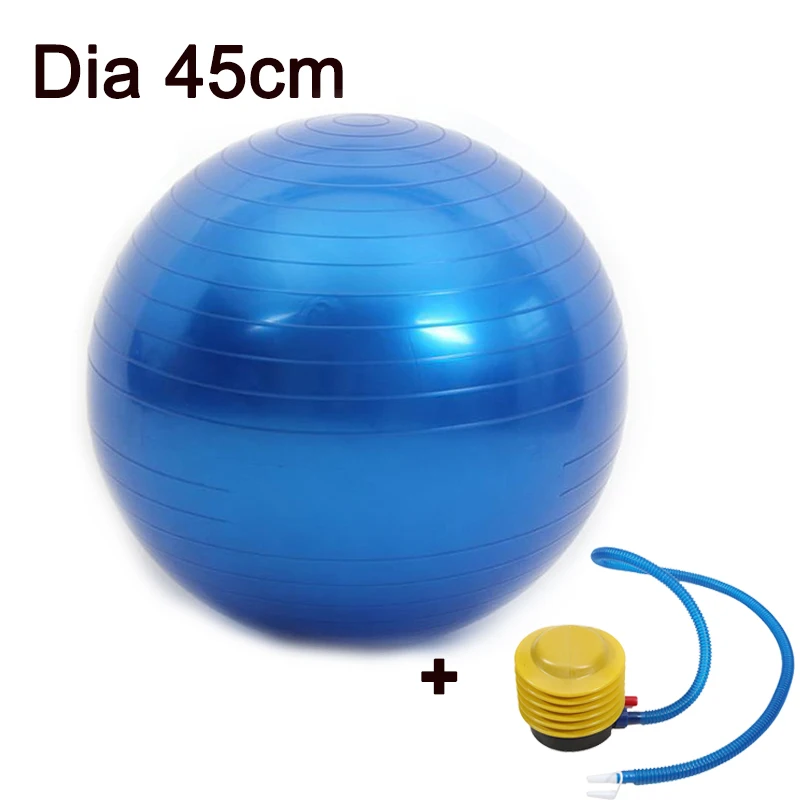 45cm Sport Yoga Balls Pilates Fitness Ball Gym Balance Exercise Pilates Workout Home Training Massage Ball With Inflator Pump