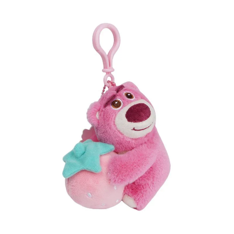 thumbnail image 1 of Colgante de muñeco de peluche Stitch de Disney genuino, pequeño adorno colgante para mochila escolar con forma de oso de fresa, 1 of 4