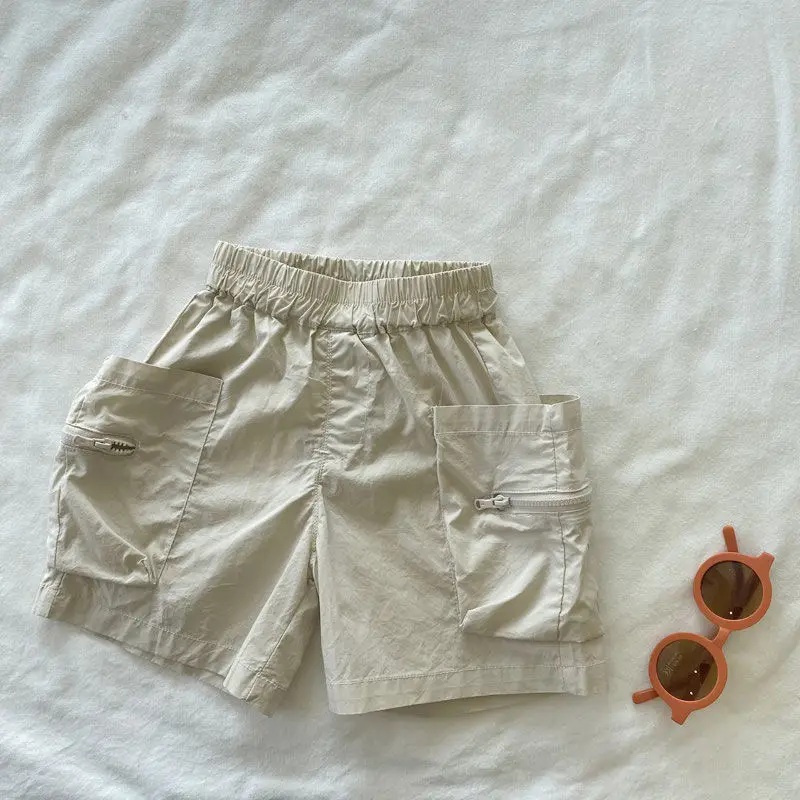 

Kids Shorts 2023 Summer Elastic Waist Above Knee Length Loose Solid Simple Clean Casual Fashion Popular Children Unisex