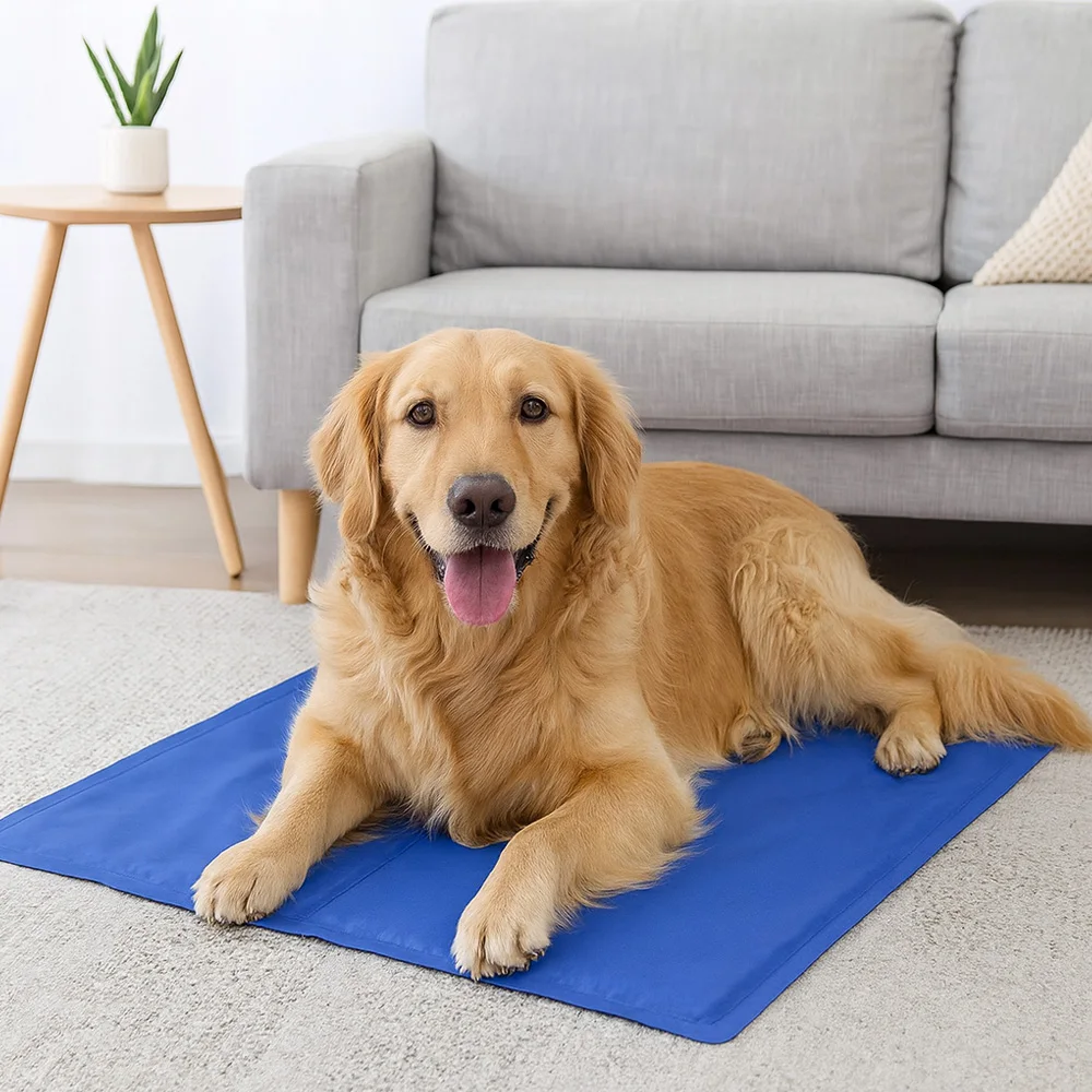 Pet Cooling Mat Rectangular 50x65cm, Non-Slip Comfortable Pad for Dogs and Cats, Indoor and Outdoor Use