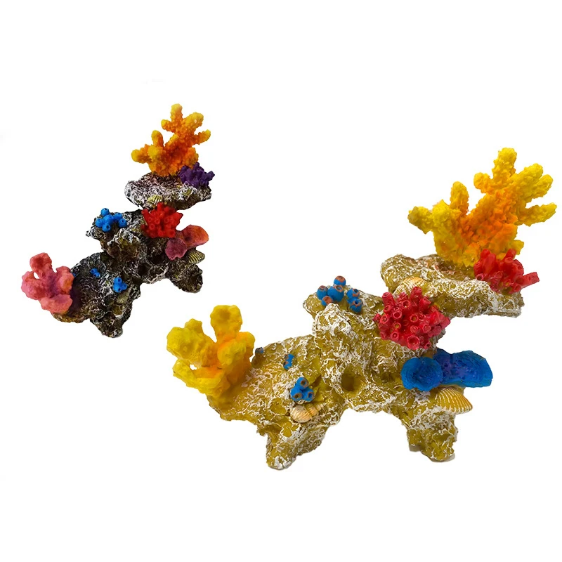 

Artificial Coral Reef Fish Tank Decoration Aquarium Resin Ornament Aquariums Accessories Spider Turtle Shrimp Reptile Habitat