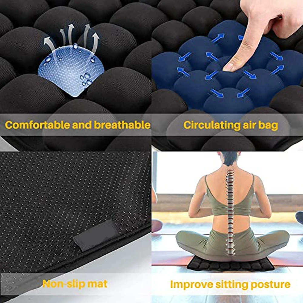 3D Air Cushion for Office Chair Car Seat Air Seat Cushion Back Cushion for Relieving Back Sciatica Tailbone Pain Seat Pad - Image 5