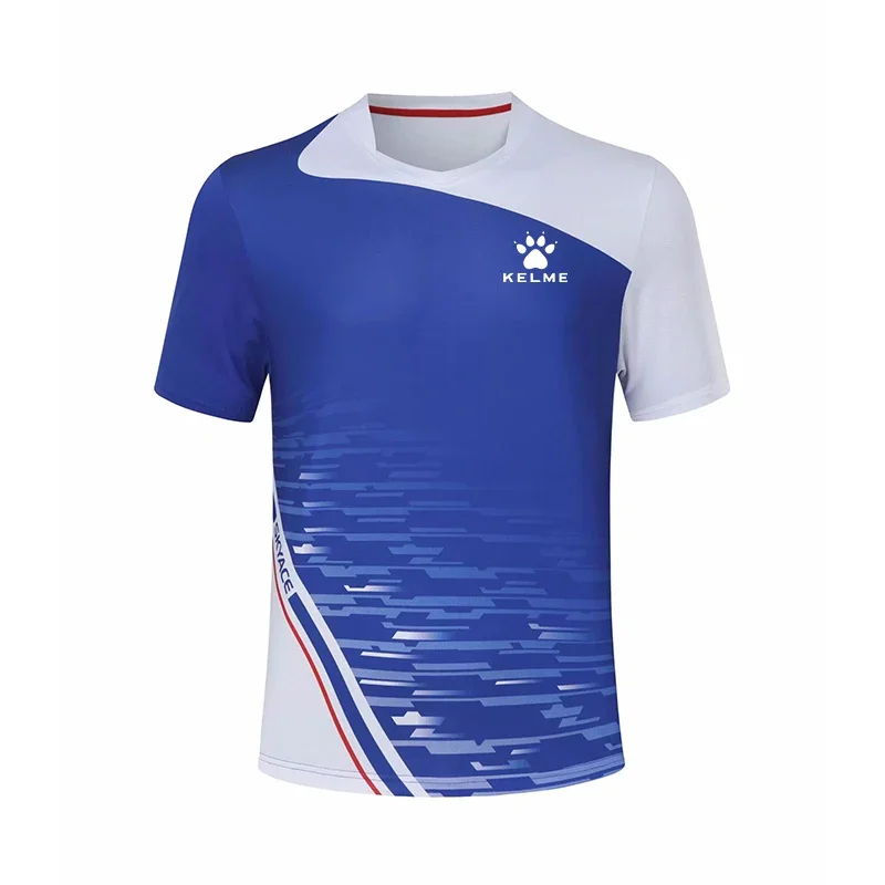 Мужская Спортивная Футболка KELME, Быстросохнущий свитшот, новая летняя одежда для тенниса, одежда для бадминтона, джемпер для спортзала и бега, топ для мужчин