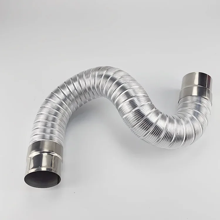Aluminum Foil Ventilation Pipe Flexible Exhaust Pipe 1.5m length duct Ventilation fume hot air steam exhaust pipe 5cm-9cm diameter