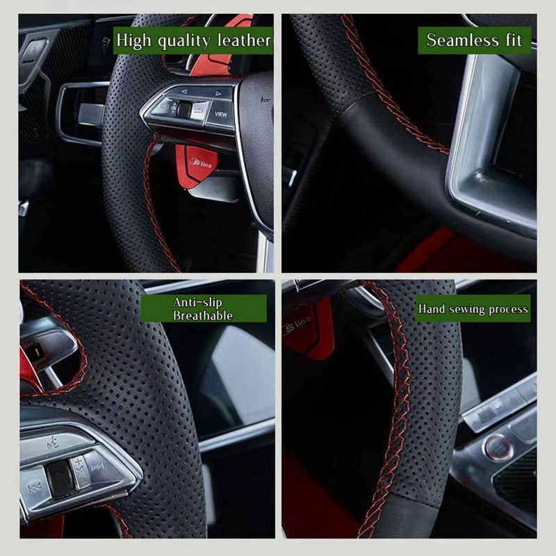 Car Steering Wheel Cover Leather Steering Wrap Lexus RX330 RX400h RX400 2004-2007 Toyota Corolla Verso Camry Steering Wheel Cover