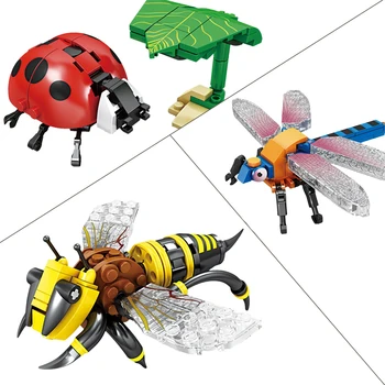 Ladybug Insects Building Blocks Toys Set - Long-Lasting Play for Kids, Great Collectible Models Dragonfly Mantis Housefly & More 1