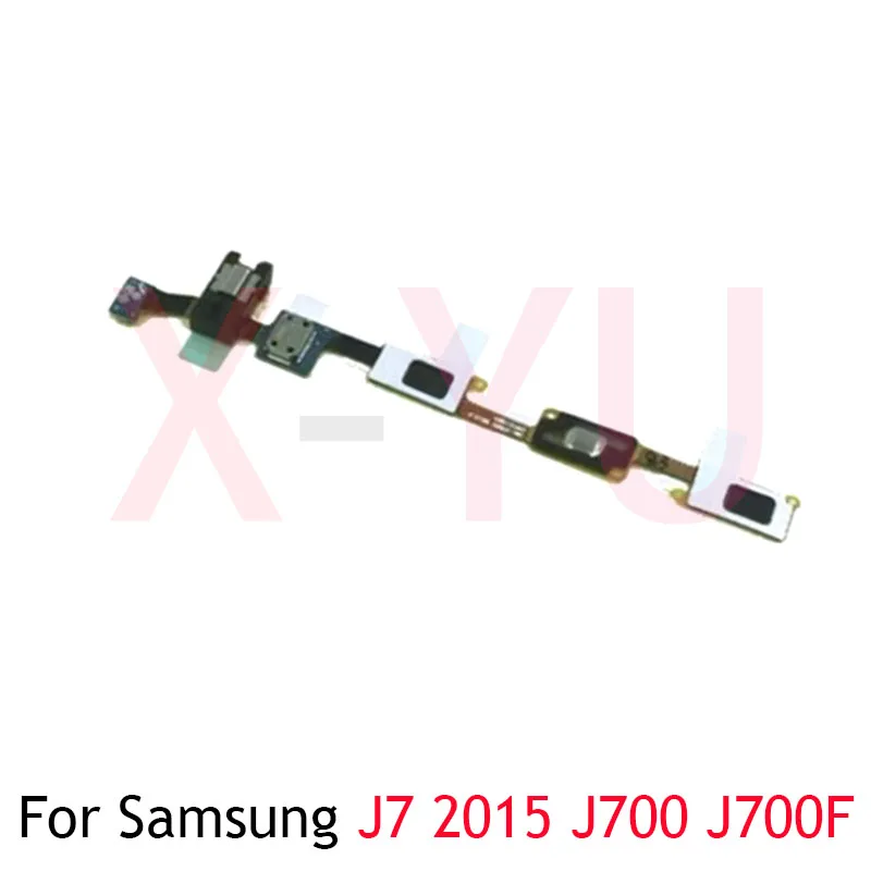 

For Samsung Galaxy J5 2015 J500 J500F / J7 2015 J700 J700F Home Button keypad Sensor Audio Jack Headphone Flex Cable Repair Part