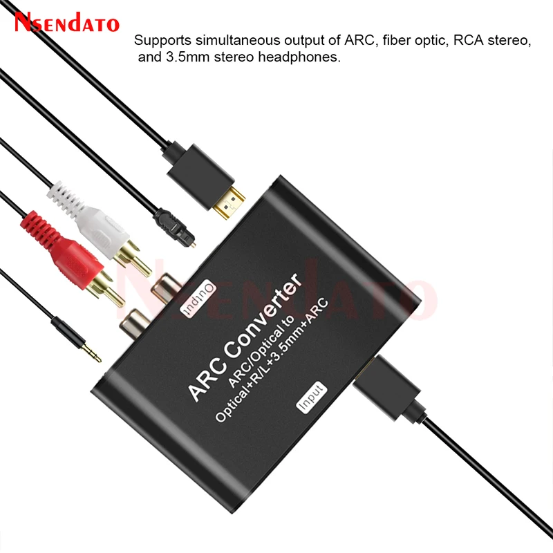 192Khz HDMI ARC Audio Return Channel Extractor DAC Converter HDMI To optical Coaxial RCA 3.5mm L/R Stero Audio Extractor For TV