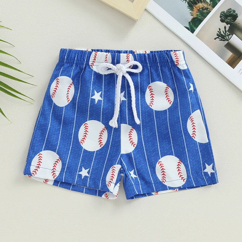 Toddler Baby Boys Beach Swimwear Shorts Swimming Trunks Fashion Print Elastic Waist Short Pants Kids Baby Swimsuit Bottoms