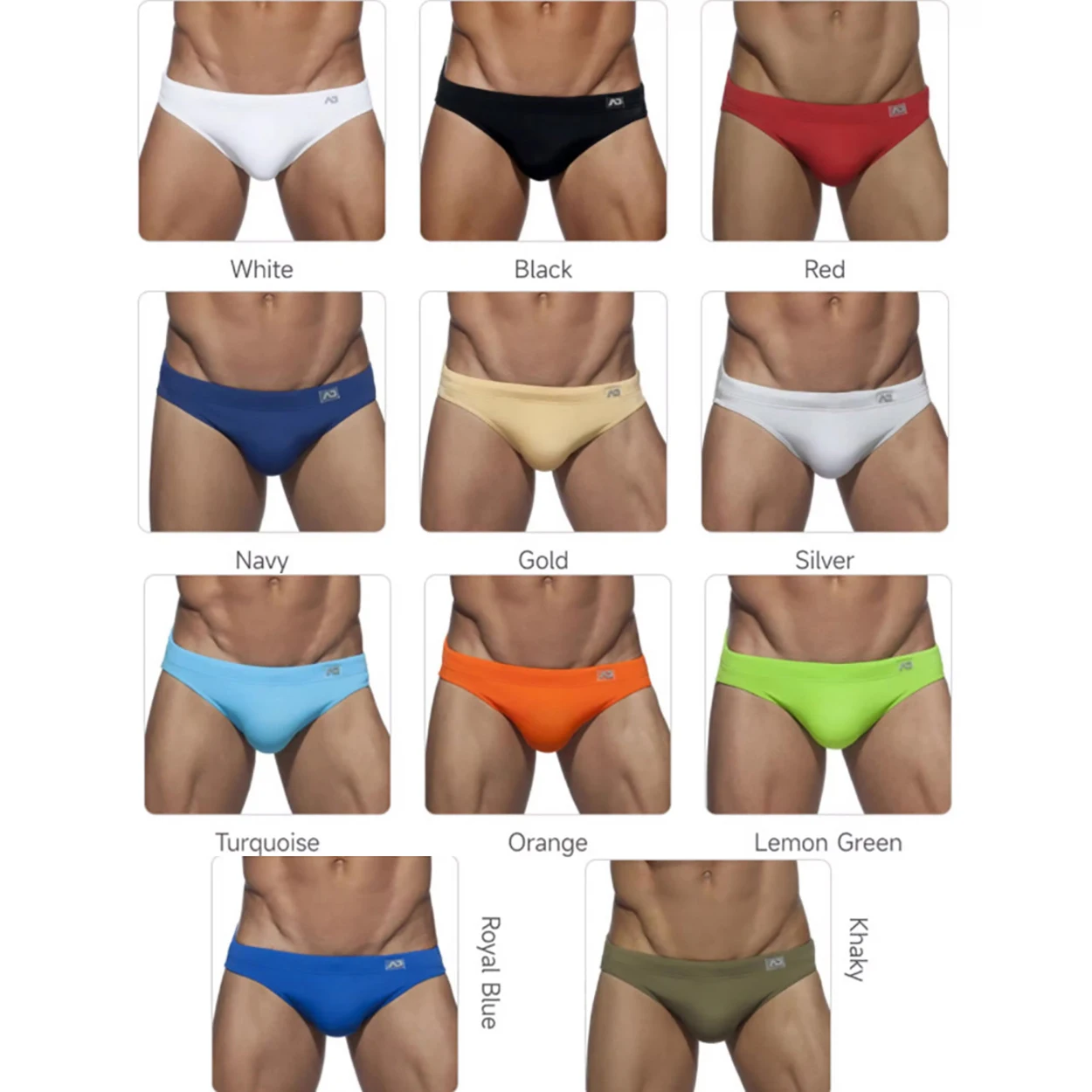 Brand Men's Beach Underwear Swimming Pants Stretch Sports Comfortable Antibacterial Breathable Printing Youth Briefs Underpants 3
