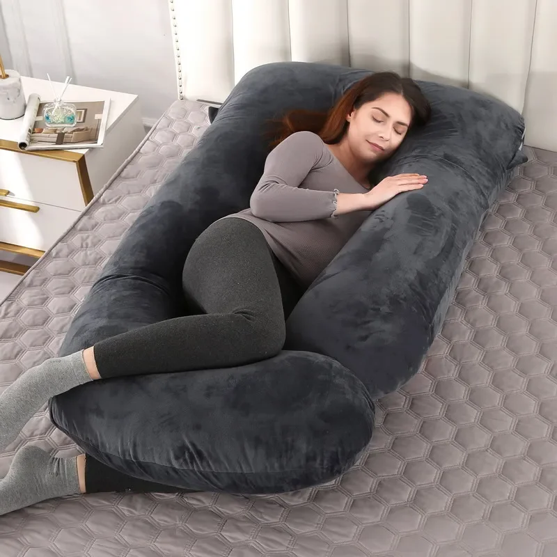 6.6lb J Pregnancy Pillow for Pregnant Women Sleep Nursing Maternity Full Body Support for Back Belly Hip Leg Cover / PP Cotton pregnancy pillow