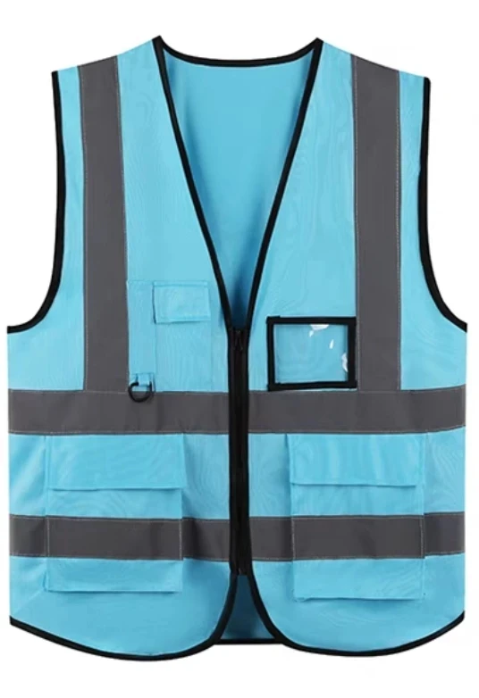 

A-SAFETY High Visibility Safety Reflective Vest with Pockets and Zipper,Hi Viz Work Vest for Men Women (Grey XXL)