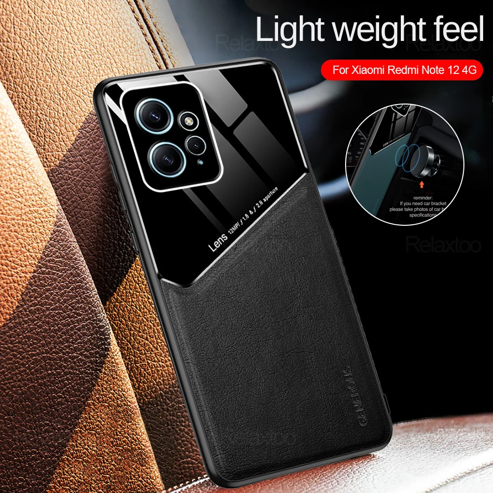 Magnetic Phone Cover For Xiaomi Redmi Note 12 Shockproof Leather_voghion.com