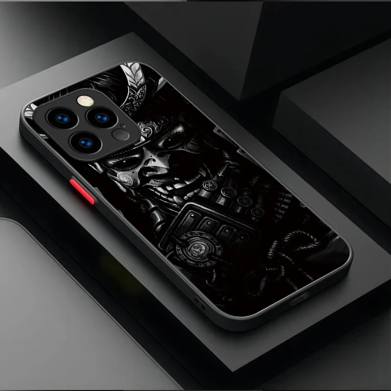 Ghost Face Samurai Shockproof Bumper Case - Japan-Inspired Design