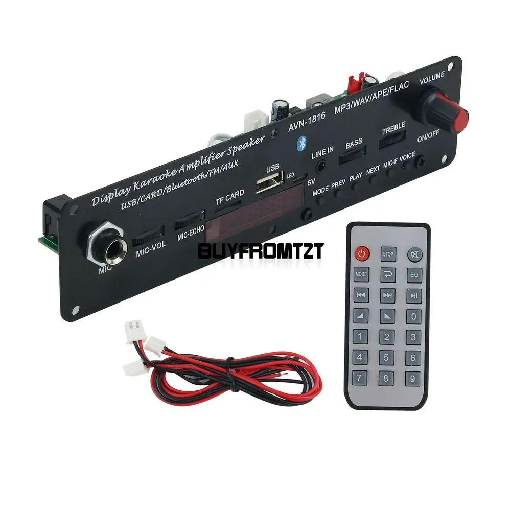 

AVN-1816 20W BT5.0 караоке Bluetooth динамик усилитель DAC 3,7-5V + кабель + управление