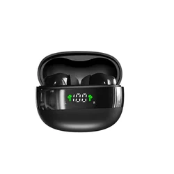 Wireless High - Fidelity Stereo Headphones with Noise Cancellation and LED Display (Black)