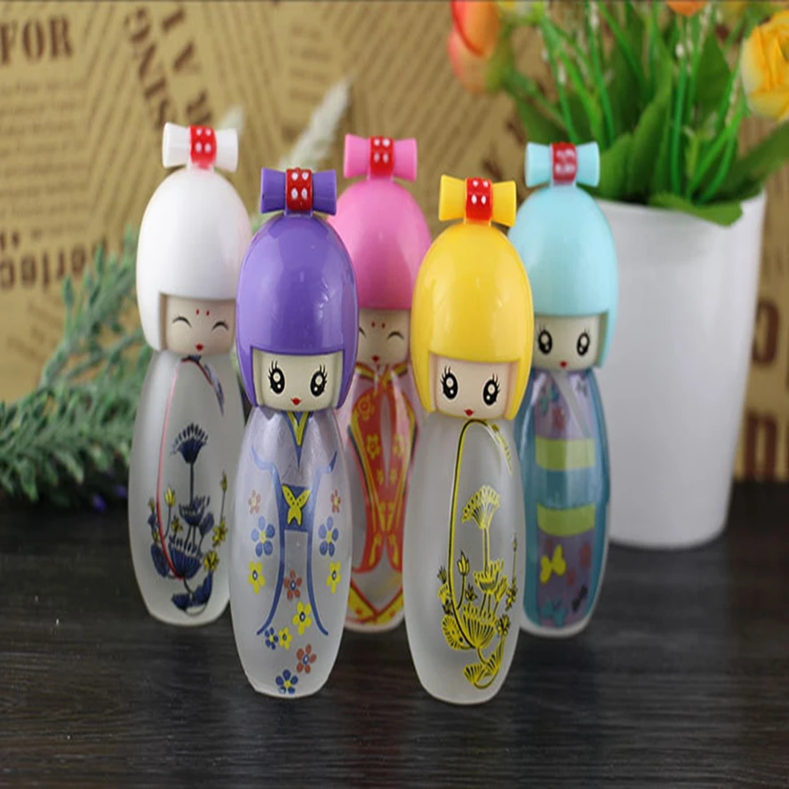 20ml Japanese Kimono Doll Perfume Bottle Stained Glass Doll