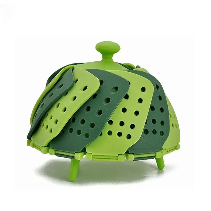 Plastic Folding Lotus Steamer Food Grade Steaming Rack Fruit Baskets Kitchen Storage Racks Vegetable Vapor Cooker Dish Cookware