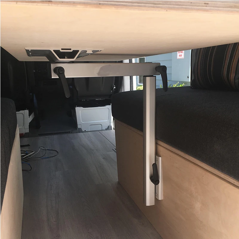 

Aluminum Alloy Movable Table Leg 360° Rotation Adjustment Height Then Disassembly Suitable for Camping RV Accessories Refit