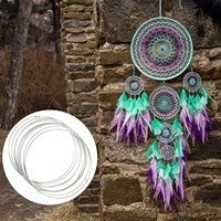 30 Pcs Metal Ring Dream Catcher Supplies Craft Making Materials Wreath Rings Wind Chimes Home Decor Metal Circles 2