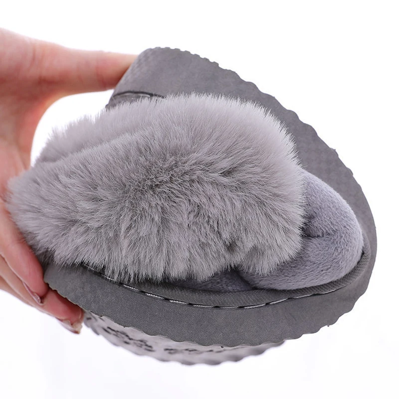 Unisex Winter Slippers Cute  Warm Plush Women Slippers Couple's Indoor Non-slip House Slides Toe Wrap Home Cotton Shoes 36- 41 6