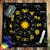Zodiac Tarot Tablecloth 12 Constellations Altar Cloth Tarot Mat Witchcraft Divination Astrology Board Game Decor Art Poster 5
