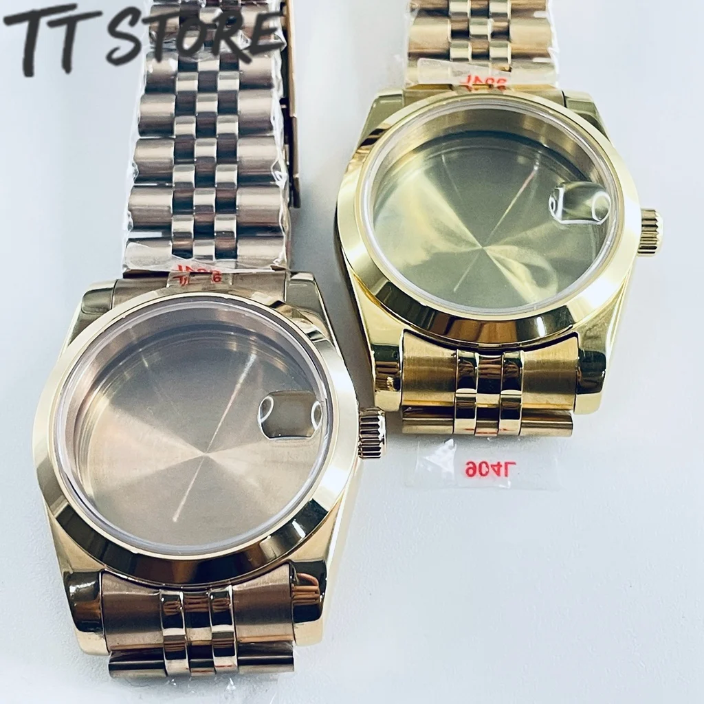 Gold Rose Watch Case with Top Waterproof Sapphire Crystal