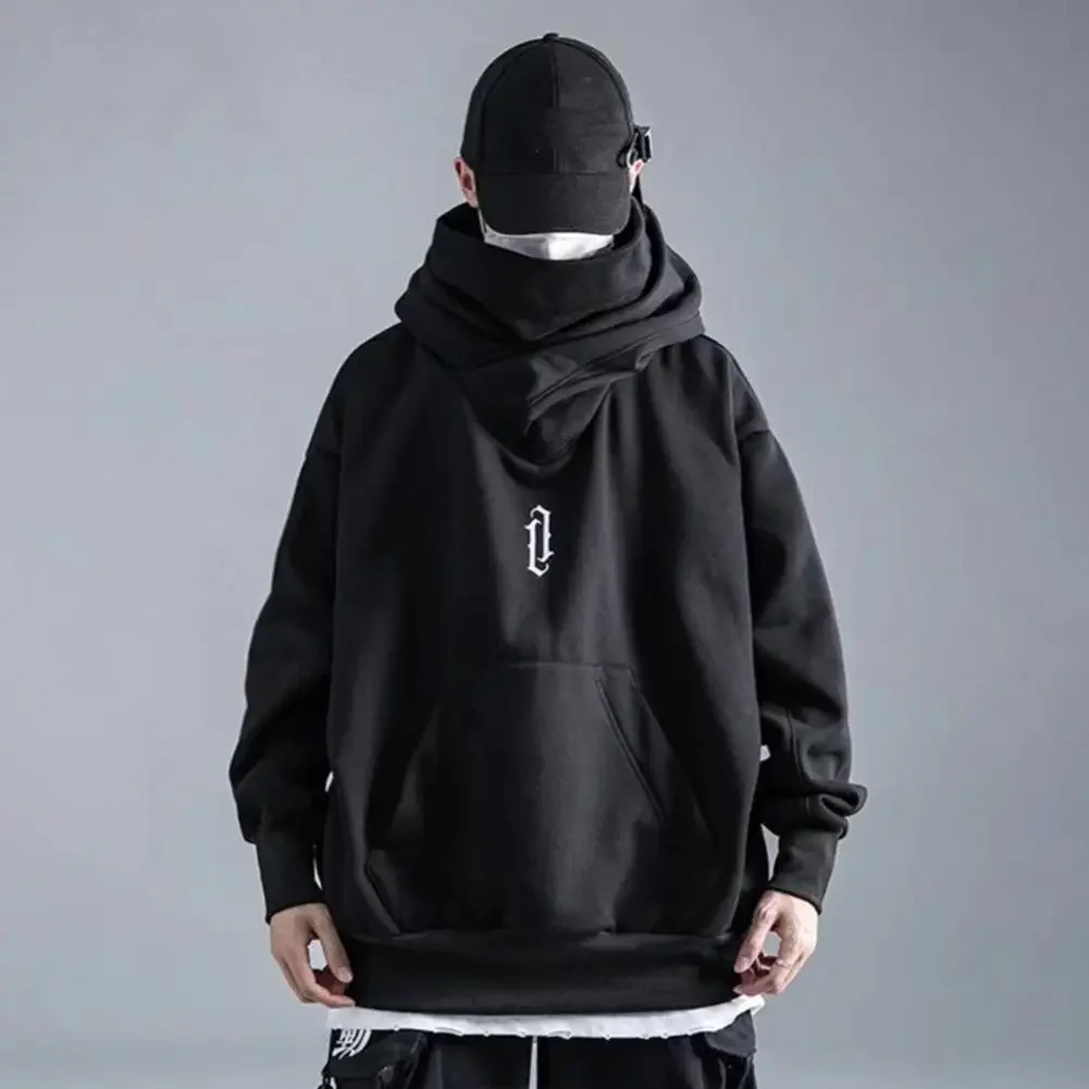 

Autumn Chic Turtleneck Winter Hoodie Streetwear Big Pocket Men Autumn Men Clothing