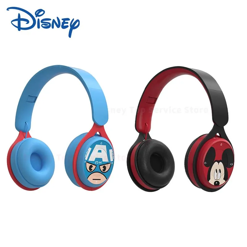 Disney Marvel Wireless Bluetooth Headphones Y08 HIFI Surround Sound Foldable Laptop Headsets with Mic for Children Anime Cartoon