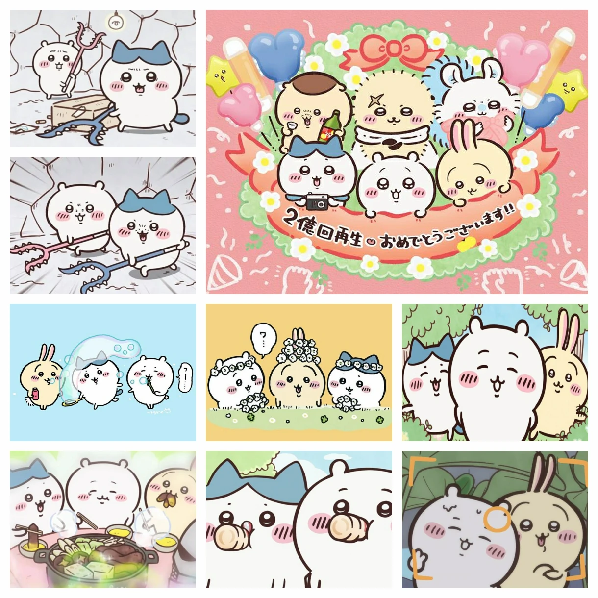 치이카와 5D 다이아몬드 페인팅 모자이크 일본 만화 애니메이션 아트 크로스 스티치 키트, 자수 라인석 어린이 선물, 2024 신제품 