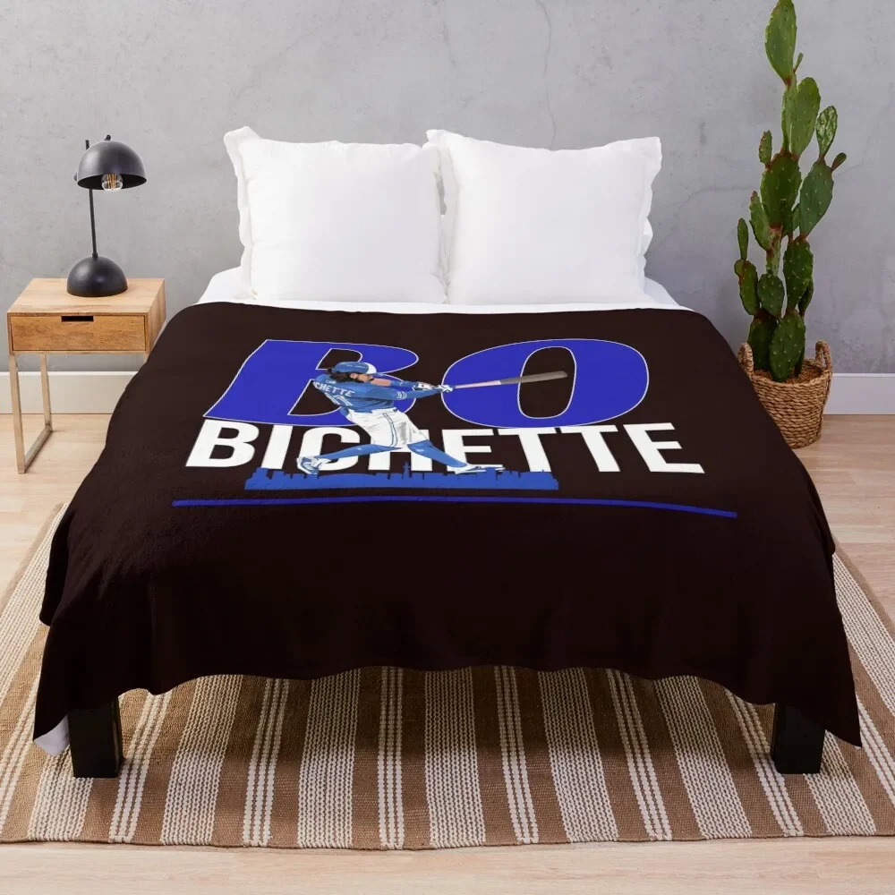 

Bo Bichette Caricature Throw Blanket Bed linens Hair Blankets
