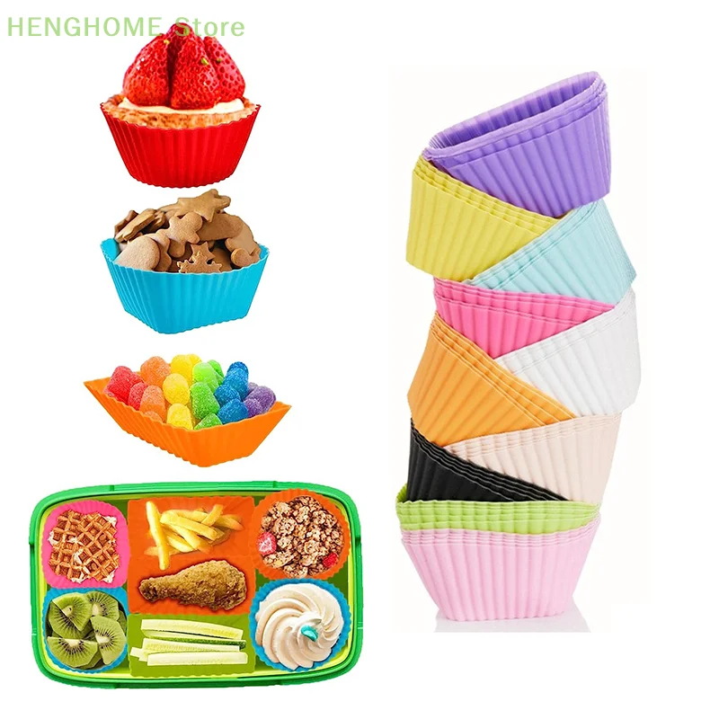 

4 Pcs Silicone Lunch Box Dividers, Bento Bundle Lunch Box Dividers For Kids Lunch Accessories