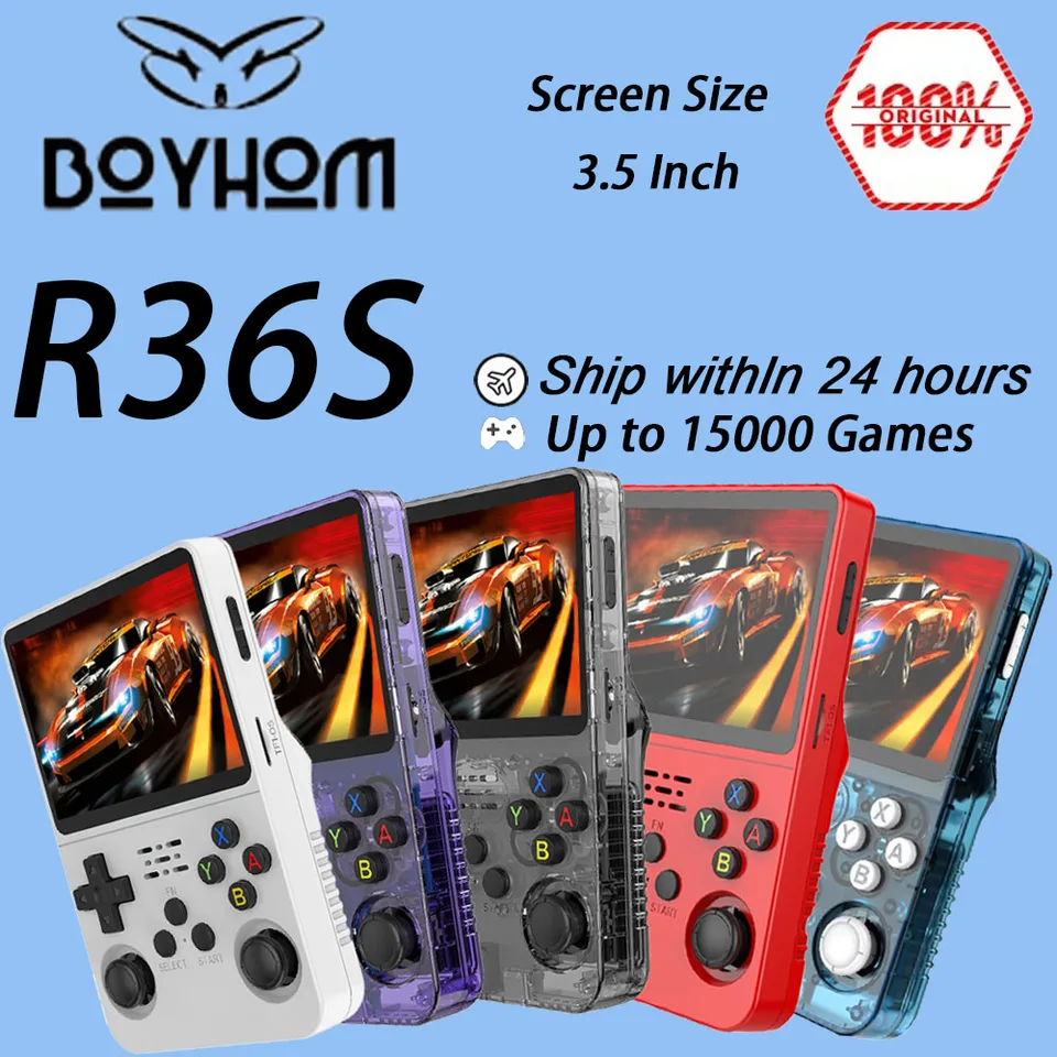 ARKOS R36S Retro-Handheld-Spielkonsole mit Linux-System, 3,5-Zoll-IPS-Bildschirm, tragbarer Taschen-Videoplayer, 64/128/256 GB Spiele_voghion.com