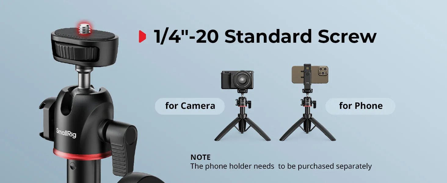 VT-15 Vlog Tripod in Carabiner Shape w Mantis Hook 360° Ball Head Extendable Sel