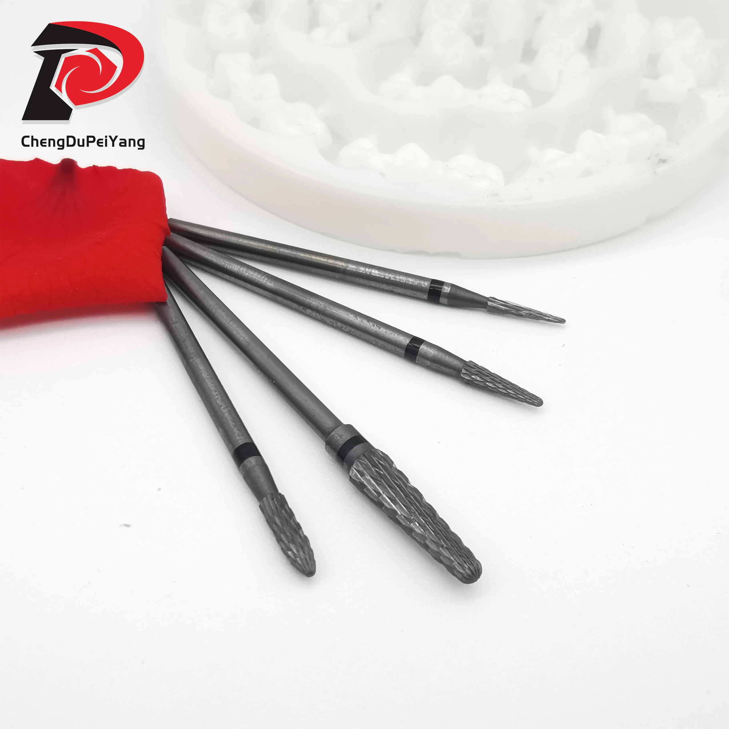 

Dental Consumables Tools Tungsten Carbide Burs Polish Denture Nail Straight Edge With Cross Cut