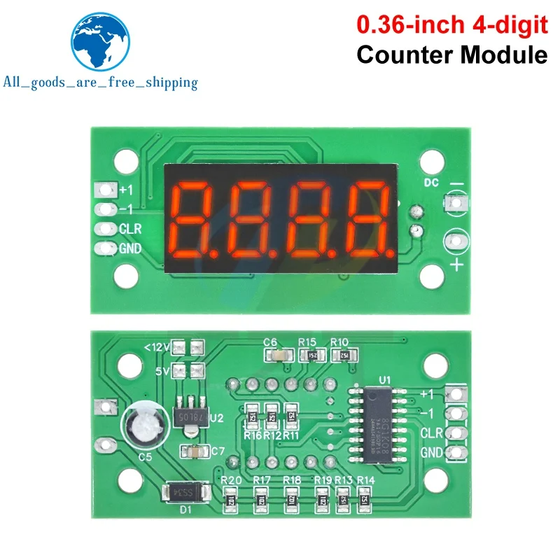 0-9999 DC 4-25V elektronisches digitales Zählermodul LED Low-Level-Schaltzählermodul mit Power Cut Memory Function Board