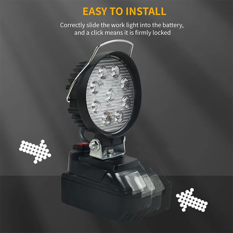 19.Electric Goddess Wireless Circular Light Outdoor Portable LED Home Work Light Low Voltage Camping Tool For Makita 18V Battery
