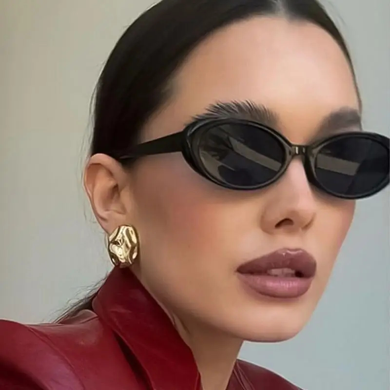 Small Oval Sunglasses for Women's Vintage Design Sun Glasses Shades Female Sexy Retro Punk Men Sunglass Outdoor Trendy Eyewear - Image 2