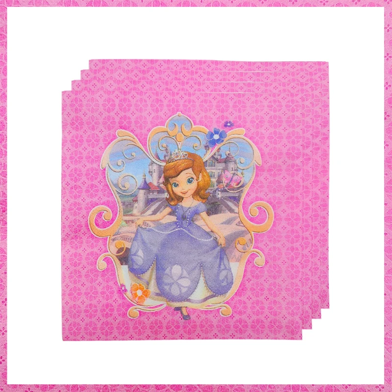 thumbnail image 1 of Decoración para fiesta de cumpleaños con temática de la Princesa Sofía de Disney, juego de vajilla de dibujos animados para fiesta de baby shower de niña, decoración con globos, suministros para event, 1 of 5