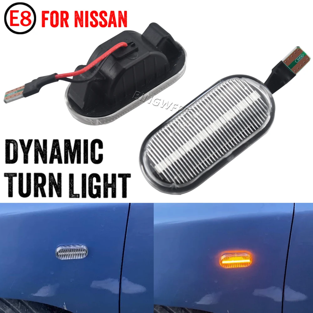 BINGWFPT Car Side Marker Light LED Turn Signal Light For Nissan Tiida ...
