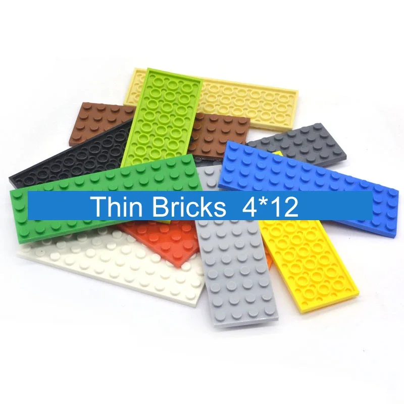 50pcs DIY 빌딩 블록 얇은 피규어 벽돌 4x12 도트 교육 크리 에이 티브 크기 3029 브랜드와 호환 어린이를위한 장난감