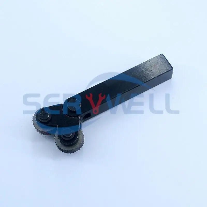 1Pc Diagonal 0.3/0.4/0.5/0.6/0.8/1.0/1.2/1.5/1.6/1.8/2.0/2.5/3.0mm Pitch 26x8x8mm Double Wheels Linear Knurling Tool for Lathe